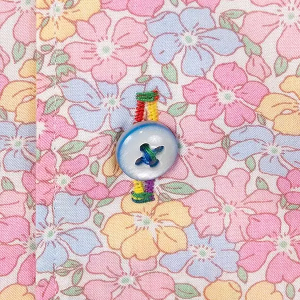 半袖ワイシャツ プリント 花柄 総柄 ピンク ブロード   LOUIS & CLERK リバティ